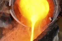 Gold gießen bei 1200-1300°C