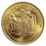 Goldmünze Pesos Chile Rückseite
