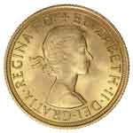 Sovereign Goldmünze Vorderansicht. Sovereign Goldmünze aus Großbritannien. Die Münze hat eine starke Auflage. der Preis der Anlagemünze ist eher niedrig.